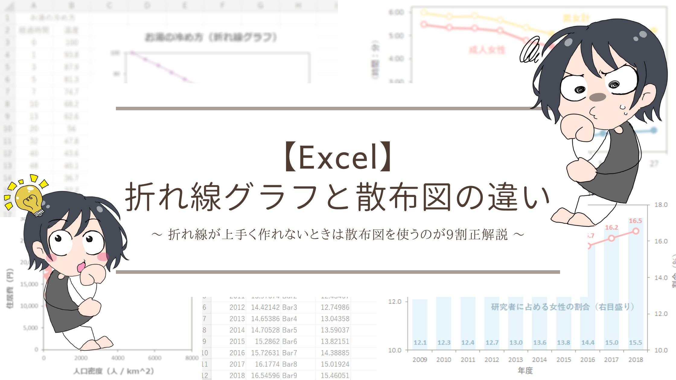 Excel 折れ線グラフと散布図の違い 折れ線が上手く作れないときは散布図を使うのが9割正解説 ナンセンス研究